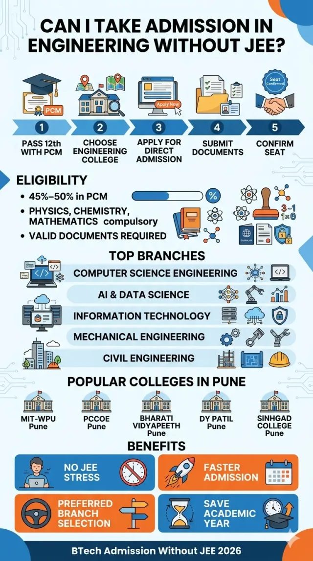 can i take admission in engineering without jee